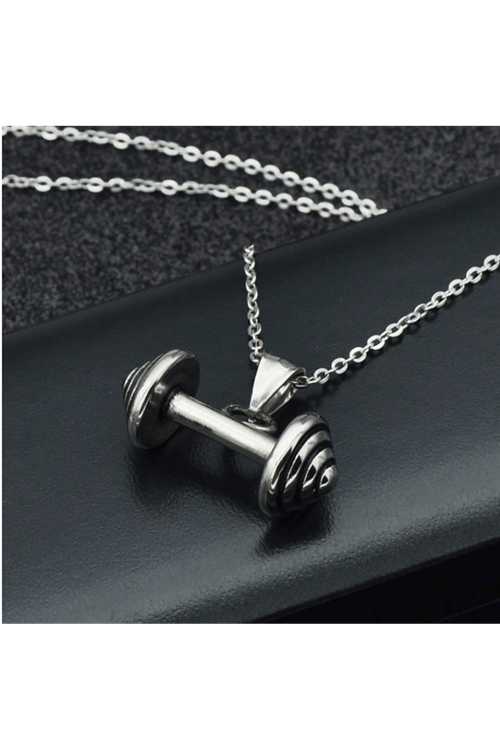 Bodybuıldıng Paslanmaz Dambıl Kolye+Çelik,Zincir,Hediye
