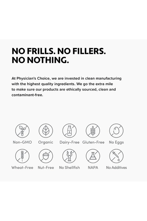 Physician's Choice Organic  1 Serviste 1950mg+15mg Organic Black Pepper 90 Veggie Capsul.Usa Version.46.