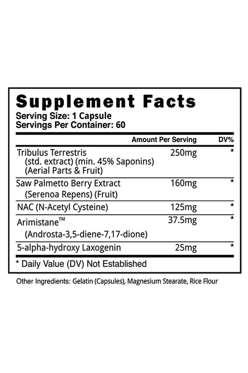 Black Stone PCT V (Arimistane 3,5 diene+Laxogenin+N.A.C+SawPalmetto+TribulusTerrestris) 60 Capsul.4048