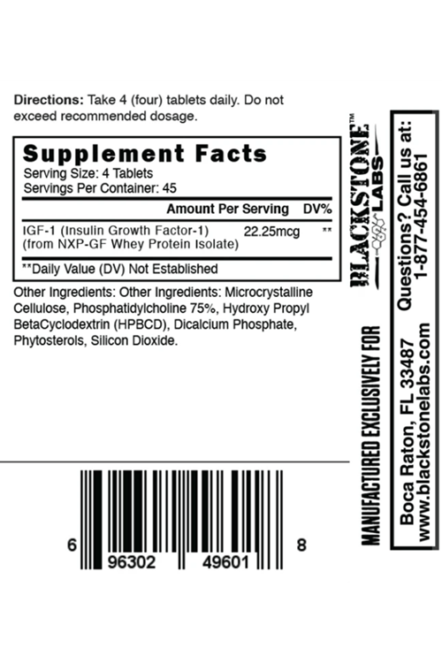 Blackstone SST-1: IGF-1mg 45 Servings 180 Tablet.Abd Menşei.90.