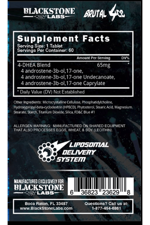 Blackstone Labs Brutal 4ce 60 Tablet. Made ın Usa.60.