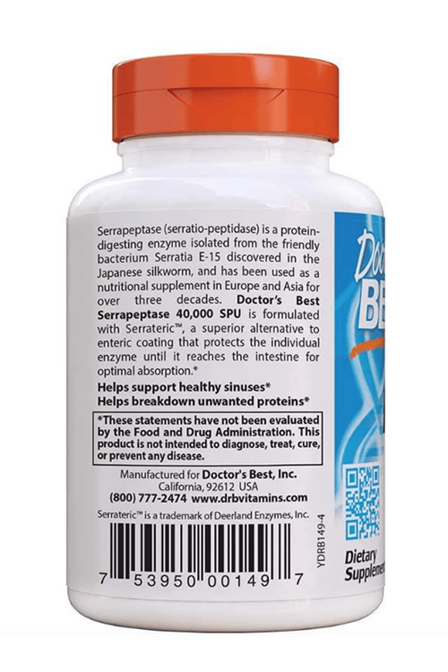 Doctor's Best, Serrapeptase, 40,000 SPU, 90 Veggie Capsul. USA.38.