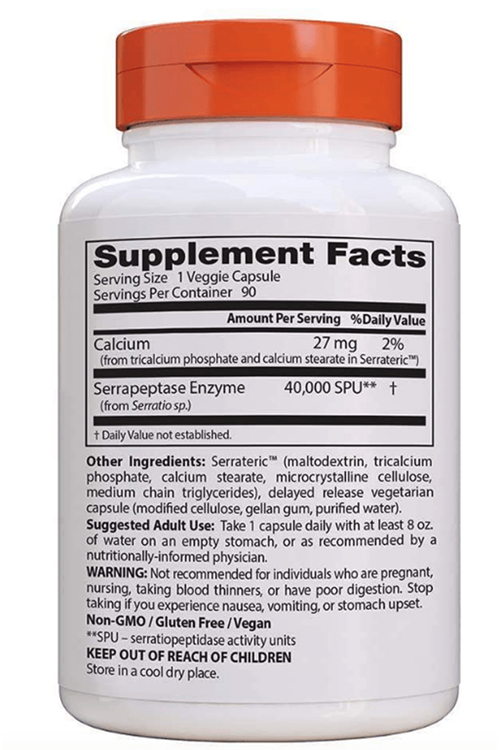 Doctor's Best, Serrapeptase, 40,000 SPU, 90 Veggie Capsul. USA.38.