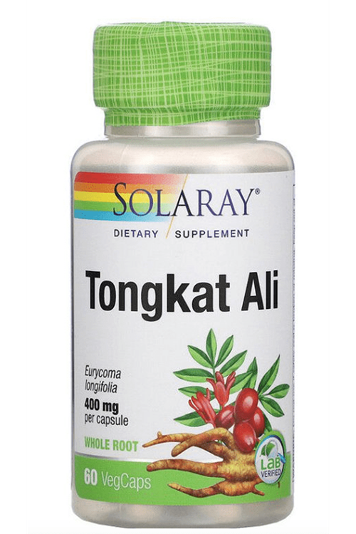 SOLARAY Tongkat Ali LongJack 400mg 60 Veg Capsul. USA Version.36.