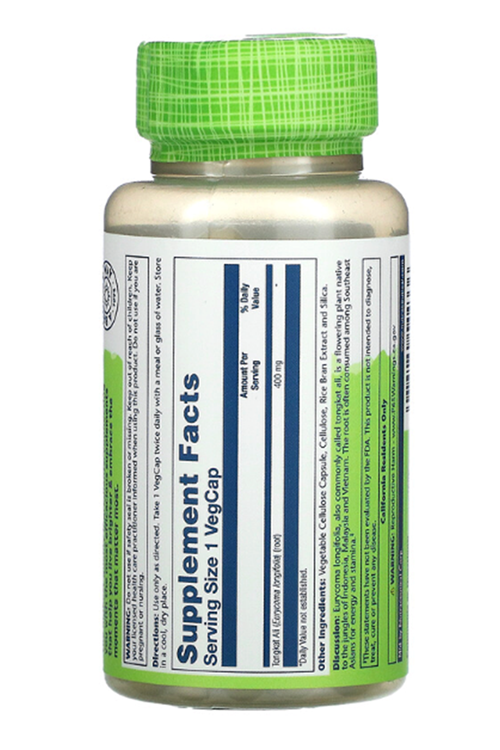 SOLARAY Tongkat Ali LongJack 400mg 60 Veg Capsul. USA Version.3836