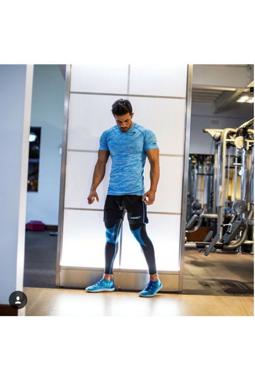 GYM SHARK Orıjınal İngiliz Çift Renk ALT Tayt, Bilek Kısmı Fermuarlı, (Medium Beden) 