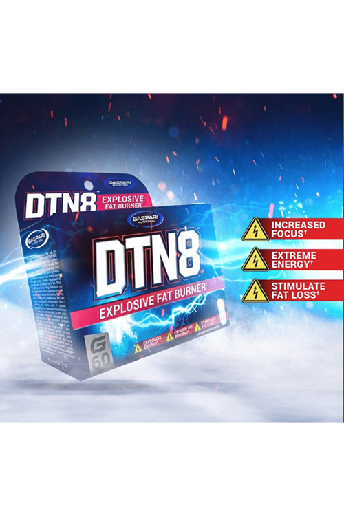 GASPARI DTN8, Explosive Fat Burner, Stress Support and Laser Mental Focus, 60 Capsul. Usa Version.73.