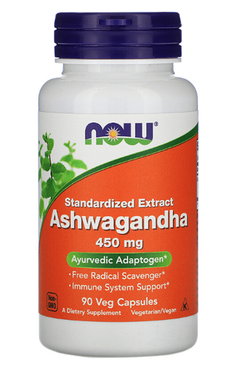 NOW Foods  Asvaganda Standardized Extract  450mg  90 Vegie Capsul.Abd Menşei.