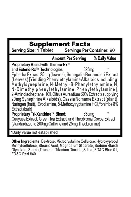 Hi-Tech Pharmaceuticals Lipodrene Hardcore 90 Tablet USA Menşei.45.