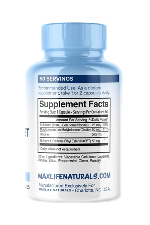 Maxlife Naturals Neuro NACET N-Acetyl Cysteine Eth.yl Es.ter 60 Capsul.Made ın Usa 39.