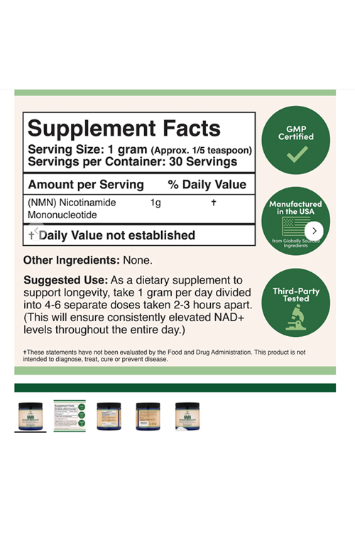 Double Wood (Ösg Özel Sporcu Gıdaları) NMN Bulk Powder 30gr.67.