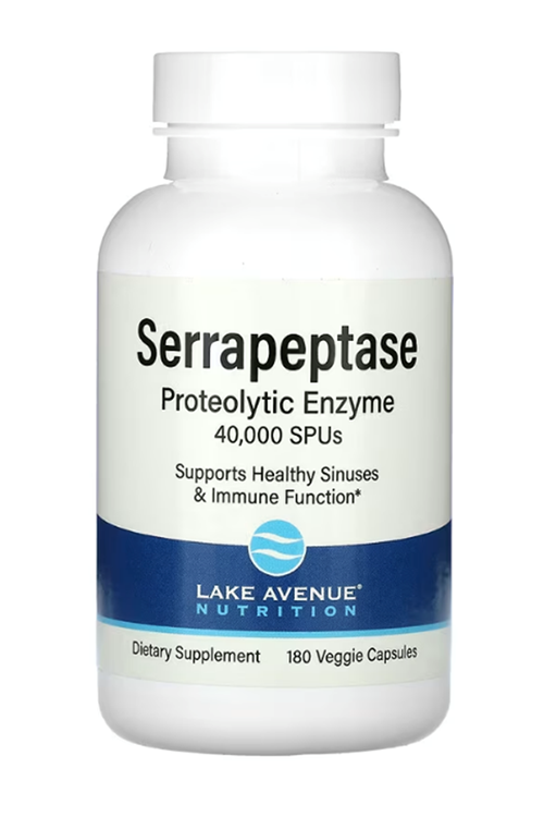 Lake Avenue Nutrition, Serrapeptase, Proteolytic Enzyme, 40,000 SPUs, 180 Veggie Capsul 4054