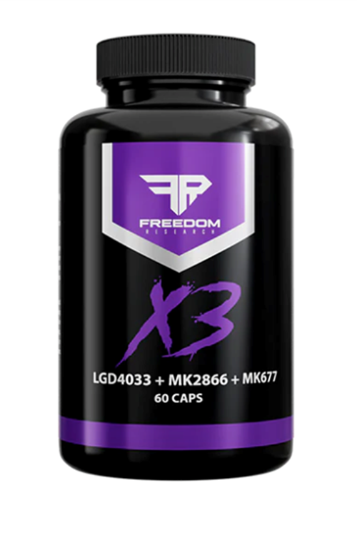 Freedom Research  X-3  MİX  MK-677 - LGD-4033 - MK-2866  60 Capsul. Made ın Usa 4254