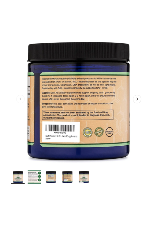 Double Wood (Ösg Özel Sporcu Gıdaları) NMN Bulk Powder 30gr.67.