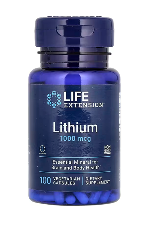 LIFE Nutrıtıon Lithium Orotate  1,000 mcg  100 Vege Capsul.Usa.39