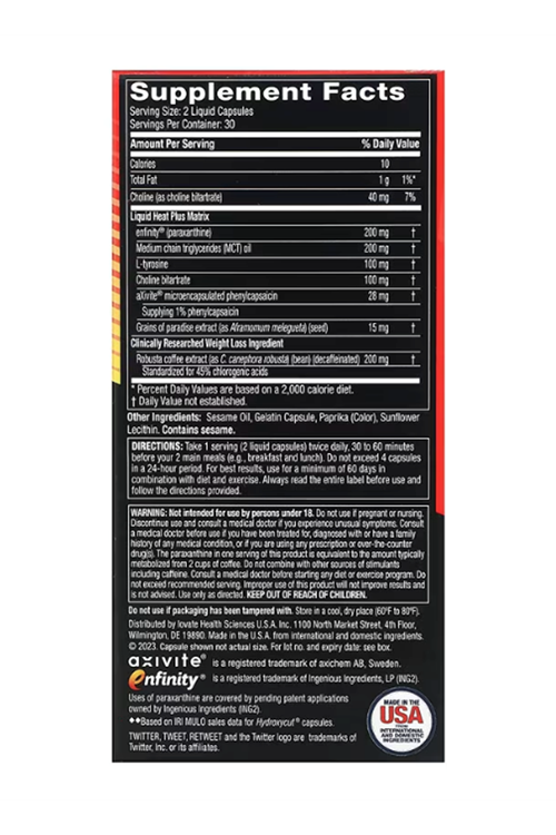 Hydroxycut  Hardcore Liquid Heat , 60 Rapid-Release Likit Capsul.Usa Menşei.65.