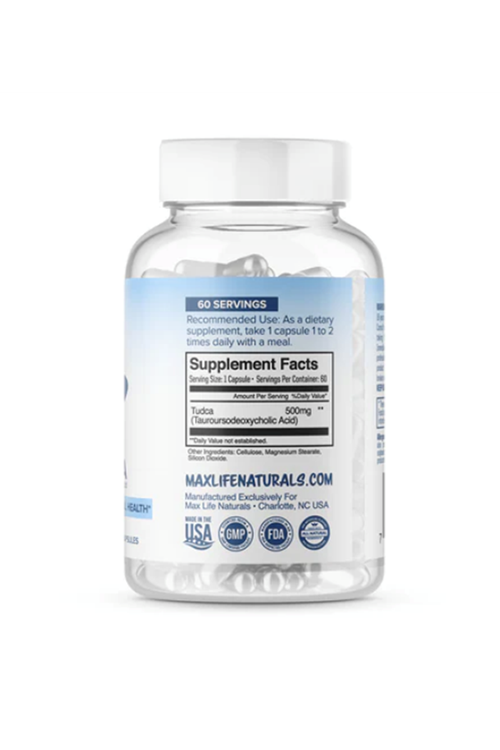 MaxLife Naturals Tudca 500mg – 60 Capsul (2 Aylık Kullanım) Made ın Usa 40.