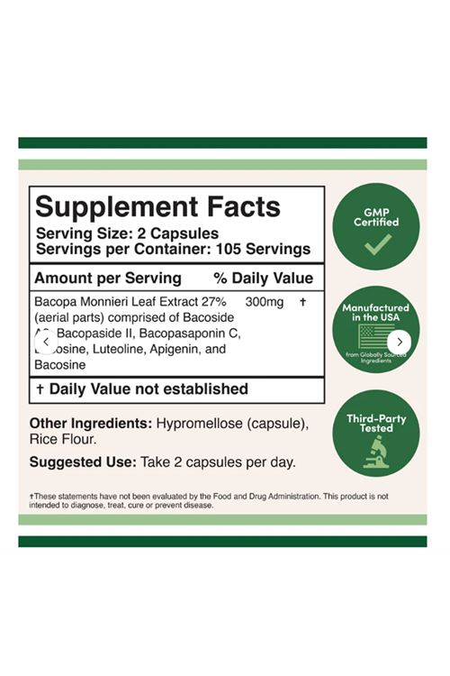 Double Wood Bacomind Bacopa Extract 300mg 210 Capsul.42.