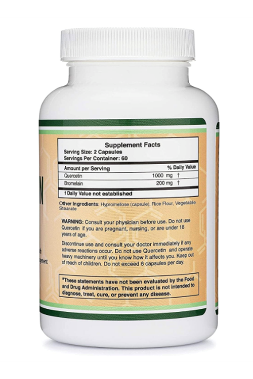 Double Wood Quercetin with Bromelain 1,200mg 120 Capsul.Usa 39.