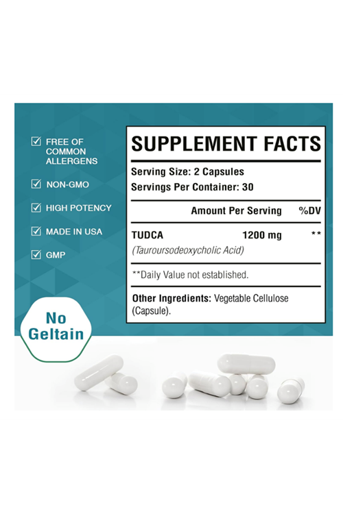 Zingicin TUDCA Supplement 1200mg - 60 Veggie Capsules. Made ın Usa 48.