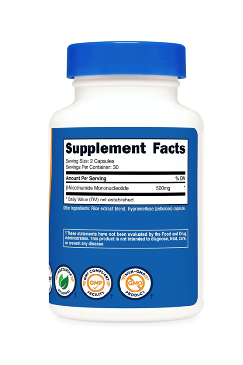 Nutricost  NMN NAD Öncüsü (500 MG) (60 Capsules)Abd Menşei 4043