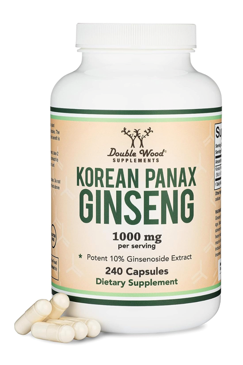 Double Wood Ginseng  Korean Red Extract 1000mg  240 Veg Capsul. 4043.