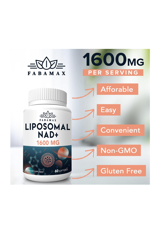 Fabamax 1600 mg Liposomal NAD  60 Softgels. Usa Menşei.49.