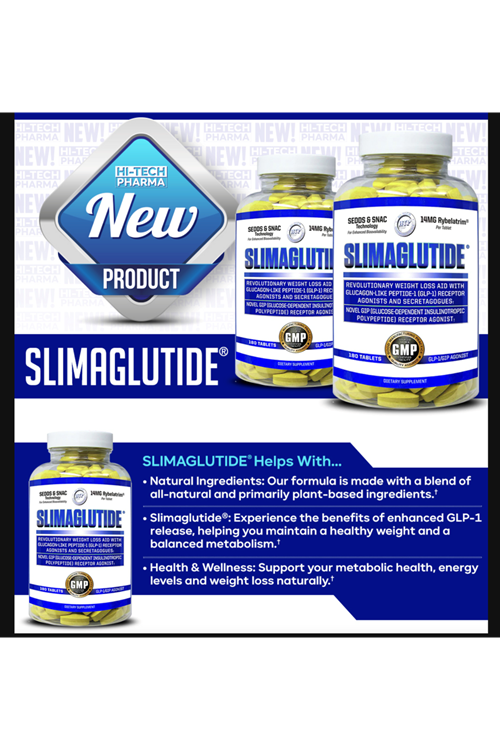 Hi-Tech Pharmaceuticals Slimaglutide NEW WEIGHT LOOS 180 Tablet.82.