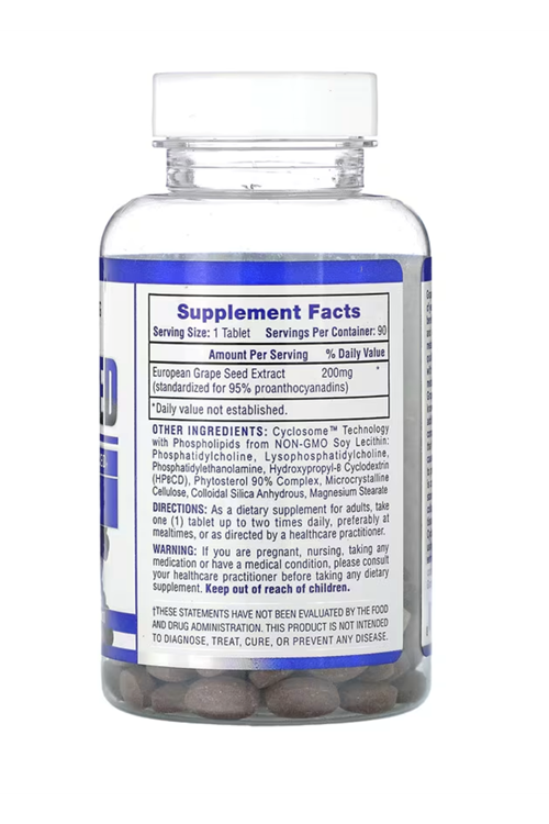 Hi Tech Pharmaceuticals, Grape Seed, 200 mg, 90 Tablets. Usa Menşei.3836