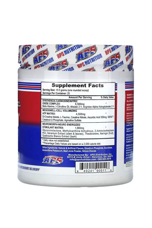 APS Mesomorph® Competition 1.3D+DMHA Series PreWorkout 388gr 25 Sevis. USA 48.