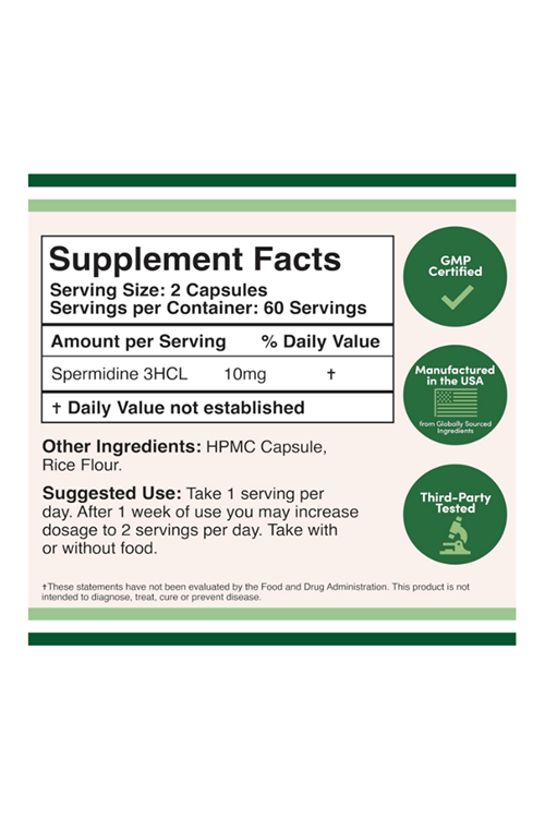 Double Wood  Spermidine 10mg 120 Capsul. Usa Menşei.Abd Menşei.42.