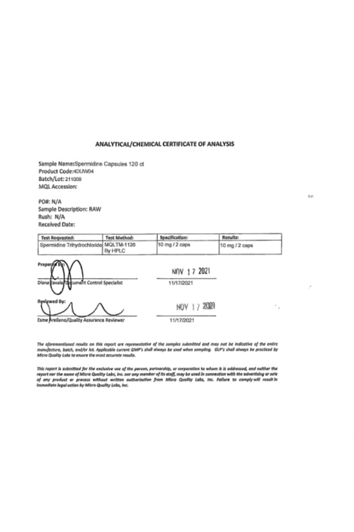 Double Wood  Spermidine 10mg 120 Capsul. Usa Menşei.Abd Menşei.42.