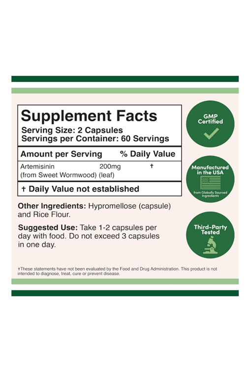 Double Wood Artemisinin (ÖSG ÖZEL SPORCU GIDALARI) 200mg 120 Capsul. Usa Menşei .Abd Menşei 37.