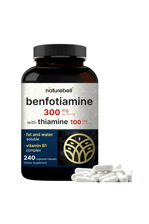 NatureBell Benfotiamine 300mg with Thiamine 100mg  240 Veggie Capsules.47