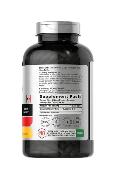 Horbach German Creatine Monohydrate 5000mg  250 Capsul. Usa Menşei.4057