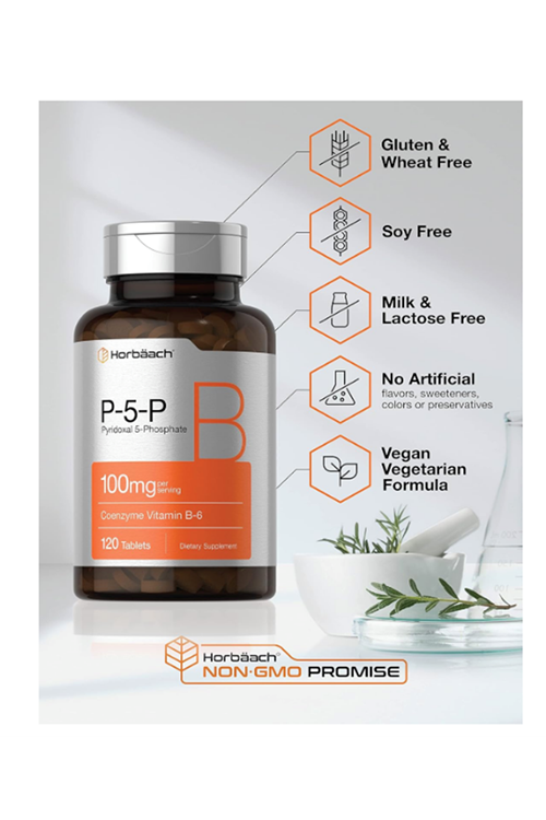 Horbach P-5-P Vitamin B6 100mg  120 Tablet.Abd Menşei.4036