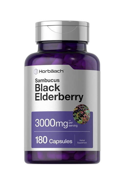 Horbaach Sambucus Black Elderberry  3000mg  180 Capsul.Usa Menşei.3833