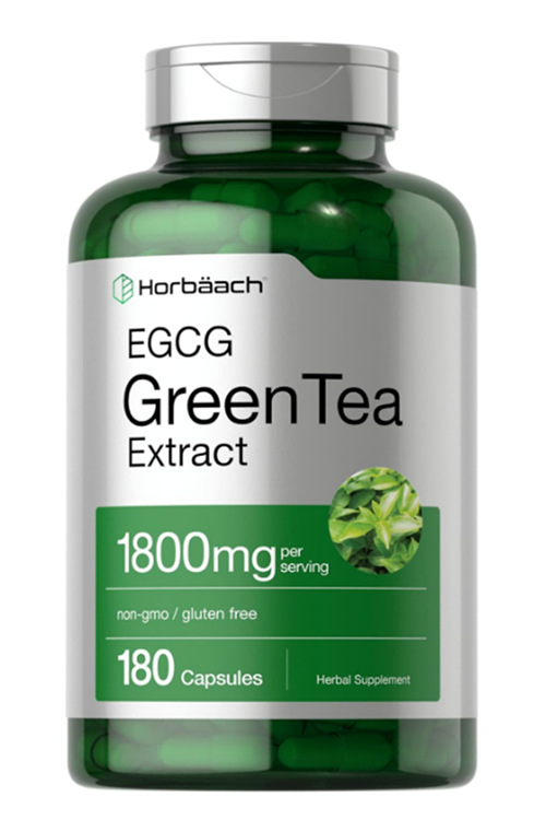 Horbäach EGCG Green Tea Extract  180 Capsul Max Potency Non-GMO & Gluten Free.Abd Menşei.3944