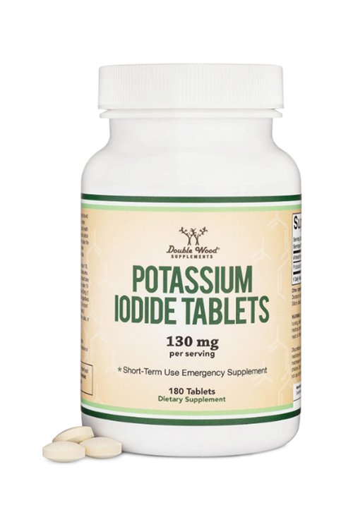 Double Wood Potassium Iodide 130mg Tablets - Emergency Use for Exposure - 180 Tablet, 3 Aylık Tedarik.3934