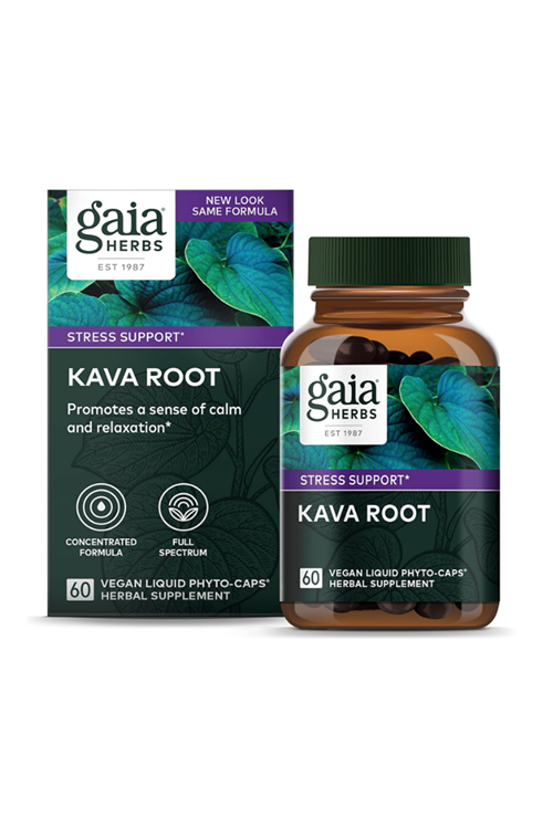 Gaia Herbs, Kava Root, 517mg 60 Vegan Liquid Phyto-Caps.USA MENŞEİ 4061