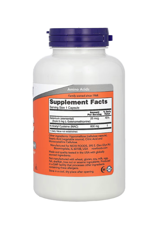 NOW Sport  N.A.C 600 mg 250 Vegie Kapsul.Usa Menşei.