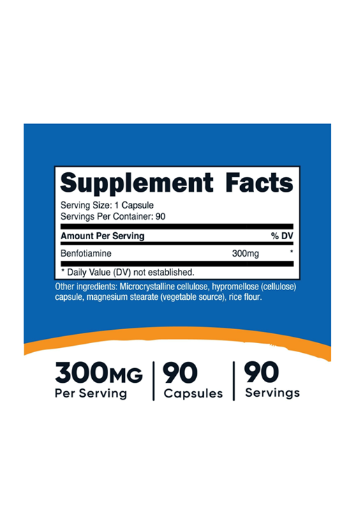 Nutricost, Benfotiamine, 300 mg, 90 Capsules.Tr Tek Yetkilisi Ozelsporcugıdaları'dır.Abd Menşei 39.