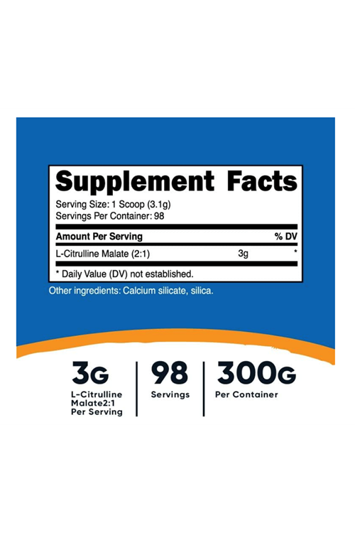 Nutricost L-Citrulline Malate (2:1) Powder (300 Grams) USA.4036