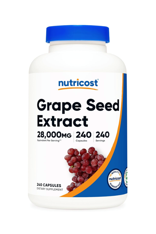 Nutricost Grape Seed Extract 28,000mg, 240 Capsule - Non-GMO, Gluten Free, Vegetarian Friendly.USA.3937