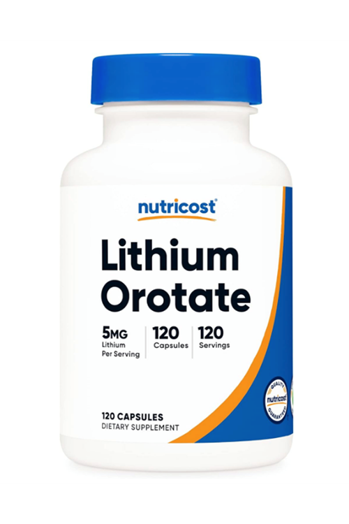 Nutricost Lithium Orotate 5mg, 120 Veggie Capsul.USA.4035.