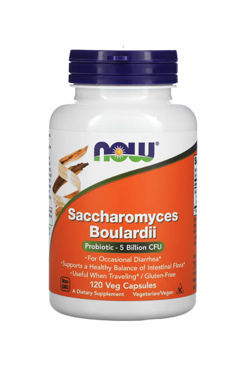 NOW Foods, Saccharomyces Boulardii, 5 Billion CFU, 120 Veg Capsules 4052.