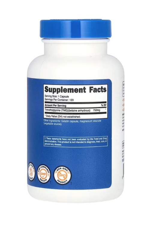 Nutricost TMG 750mg, 120 Capsules- Non-GMO and Gluten Free. USA 3835.