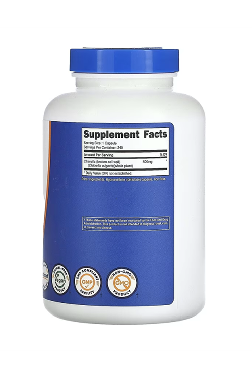 Nutricost, Chlorella, 500 mg, 240 Capsul.Usa Menşei.4138