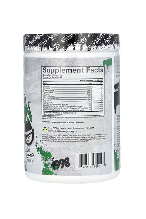 Gaspari Nutrition SuperPump Aggression Pre-Workout: 25 Servings. Usa Menşei. 3749