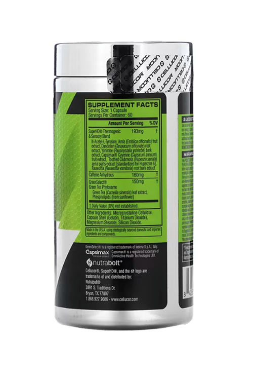 Cellucor, Super HD, High-Definition Fat Burner, 60 Capsules. Usa Menşei.57.